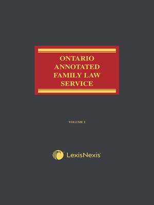 cover image of Ontario Annotated Family Law Service